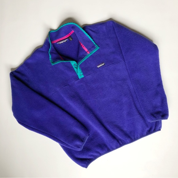 Vintage 1988 Patagonia Synchilla Snap-T Neck Pullover Fleece. Size Large. - Picture 4 of 16